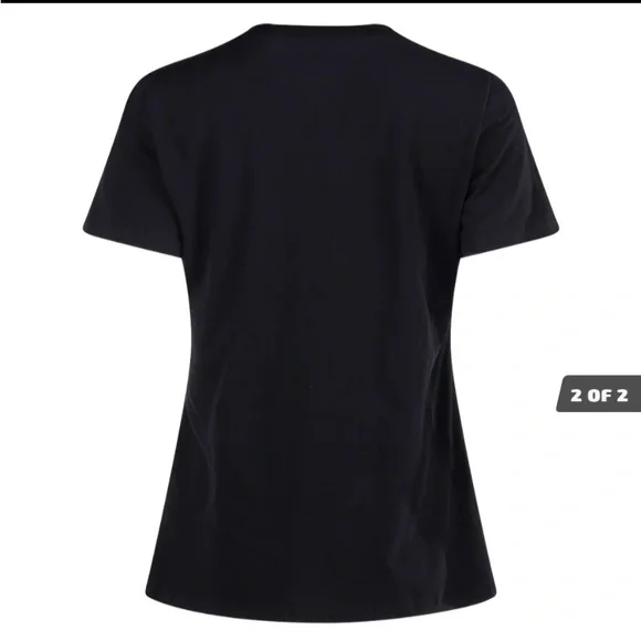 V Neck Black Nike Fit Dry Sport Tee - Picture 2 of 4